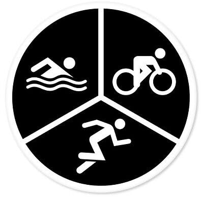 WildeBabsKLBT Triathlon Ironman car K1532 Hochwertiger Premium Auto-Aufkleber Sticker Decal Autoaufkleber Aufkleber-Folie 12cm