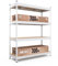 baudim - Schwerlastregal, Fachlast 1200kg, Robustes Lagerregal, Stahlregal, Lastenregal, Garageregal,Weitspannregal, Keller, Werkstatt, 180x180x60 Verzinkt