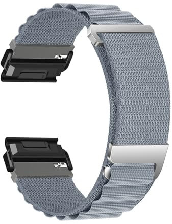 Sportarmband Kompatibel mit Garmin Descent G1/Descent G1 Solar Armband, Weiches Nylon Geflochten Ersatzarmbänder mit Verstellbares Metall G-Haken Armband für Garmin Descent G1/Descent G1 Solar (K)