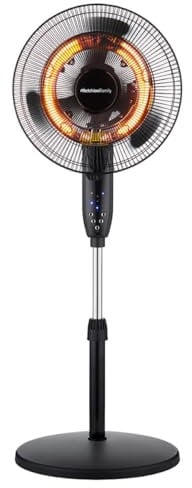 Melchioni Family SUN, Termoventilatore a Piantana con Funzione Oscillante, Doppia Funzione Riscaldamento e Ventilatore, Basso Consumo, 3 Velocità e Telecomando, Altezza regolabile, 1800W