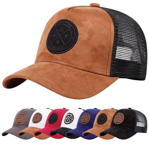 Enwokran Baseballkappe Herren Einstellbare Masche Rückseite Baseball Hut, Sommerhut Sonnenhut Sportlicher Draußen Kappen Hüte Gestickte Verstellbar Sonnenschutz Basecap (Braun)