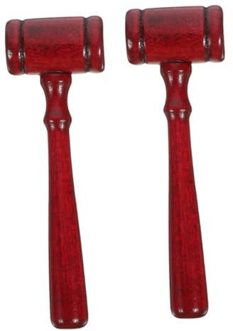 OFFIGAM 2stücke Holzhammer Richterhammer für Cosplay Rollenspielhammer Holzhammer-Requisite Richterhammer-kostümaccessoire Auktionshammer Gerichtshammer Holzhammer
