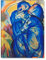 Wandkings Leinwandbilder von Franz Marc - Wähle EIN Motiv & Größe:Turm der blauen Pferde - 60 x 80 cm