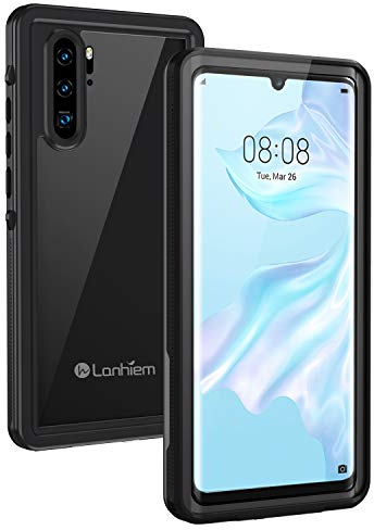 Lanhiem für Huawei P30 Pro Hülle, IP68 Wasserdicht Handyhülle Huawei P30 Pro 360 Grad Schutzhülle, Stoßfest Staubdicht Schneefest Outdoor Panzerhülle mit Eingebautem Displayschutz