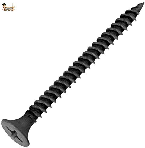 BricoLoco Tornillo pladur. Fosfatado negro. Para la colocación de placas de cartón yeso. Techo, pared,… Huella Phillips en cruz. (1.000 uds. 3,5x35)