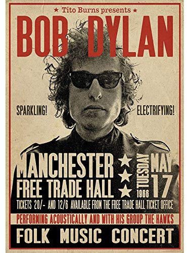 Schild / Bob Dylan – Manchester Free Trade Hall – 59,5 x 84 cm