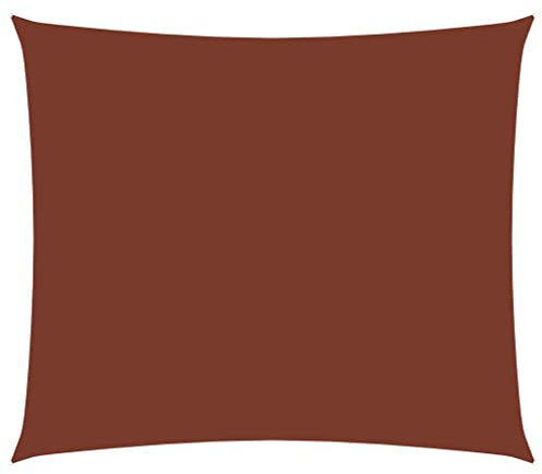 vidaXL Sonnensegel Wasserfest Sonnenschutz Windschutz Sonnendach UV Schutz Garten Terrasse Balkon Oxford-Gewebe Rechteckig 3,5x5m Terracotta-Rot