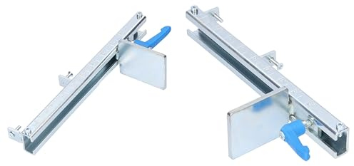 RABO variabler Höhenanschlag mit C-Schiene 0–18 cm | 2 Stück stufenlos verstellbar per Schnellklemmhebel | Zubehör/Ersatzteil für RABO Abziehschiene 1045VRHC