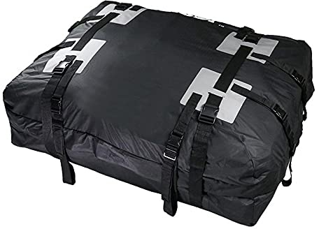 Dachtasche Auto Auto-Dach-Fracht-Tasche, 15 Kubikfuß wasserdicht, Anti-Träne-Dach-Top- Trägerbeutel SUV- Reiselager Gepäck-Tasche DachgepäCkträGer Tasche (Color : Black)