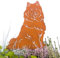 Terma Stahldesign Edelrost Hund Verschiedene Rassen, Handmade Germany, tolle gartendeko aus Rost-Metall, deko rostoptik, Rostfiguren Tiere, rostfiguren Garten, Rostdeko (Samojede)