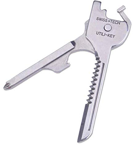 QinMMSPORTS Keyring EDC Stainless Screwdriver Keychain Opener Multi 6 Utili-Key Tool in1 Tools & Home Improvement Vacuum Seal Bags for Clothes (Silver, One Size)