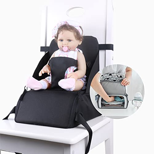 Kinder Sitzkissen Sitzerhöhung Stuhl, FANSU Baby Essen Stuhl Tischsitz Sitzkissen, Zerlegbar Tragbar Klappbar Kleinkinder Esszimmerstuhl ErhöHen Pad Boostersitze mit Gurten (rosa)