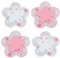 Dessous de Verres,4 Pcs Fleurs de Cerisier Dessous de Verre Antidérapant Durable Accessoires Mignons PVC Sakura Tapis Coaster Table Mats Mignonnes Antidérapants Lavable sous-Verres Diamètre 11,5 Cm