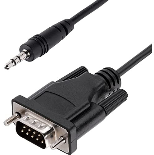 StarTech.com 3ft (1m) DB9 to 3.5mm Serial Cable for Serial Device Configuration, RS232 DB9 Male to 3.5mm Cable for Calibrating Projectors, Digital Signage, TVs via Audio Jack (9M351M-RS232-CABLE)