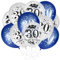 Luftballons 30. Geburtstag für 30 Geburtstag Frauen Männer GoldRock 15 Stück 30 Geburtstag Deko Ballon Blau Silber, deko 30 Geburtstag Frau Mann,Geburtstagsdeko 30 Jahre,Tischdeko 30. Geburtstag Deko