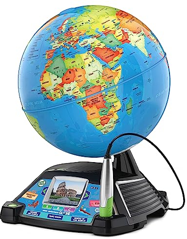 VTech - Globo terráqueo multimedia, el único con Pantalla LCD, +600 vídeos originales de la BBC, Regalo niños +7 años, Versión ESP