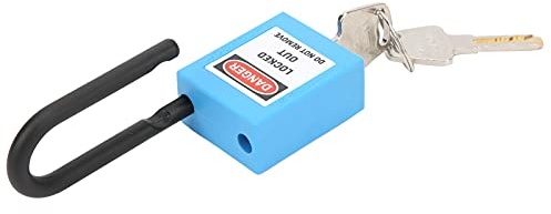 Serrure de consignation, cadenas électrique antidérapant en nylon Cadenas industriel Cadenas de sécurité pour serrure hydraulique pour serrure électrique(Bleu)