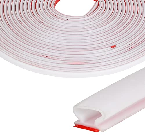 Dichtungsband Selbstklebend, Türdichtung für Türen Fenster, Wasserdicht Haustür Türrahmen Dichtung Gummidichtung, Door Seal Gummi Dichtungsstreifen, Flexibel Abdichtungsband(Weiß, 6m)