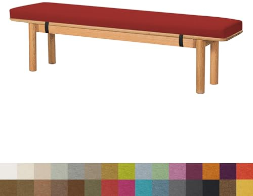 DQWJYYDS Sitzauflage Sitzkissen Bankpolster 100x45x3 cm mit Stuhlkissen abnehmbarem Bezug für Outdoor Gartenmöbel Terrasse Drinnen Sitz Color#22 Rot
