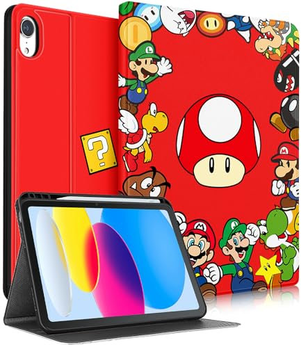 Koecya Funda para iPad de 10ª generación de 10.9 pulgadas 2022 para niños, adolescentes, niñas, mujeres, folio inteligente, lindo personaje de dibujos animados, diseño Kawaii, funda estética para