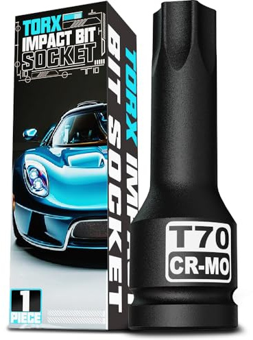 KIRXST Kraft Torx Bit Einsatz 1/2 Zoll Antriebs, T70 Torx Nuss Bit Set Steckschlüsse, für Schraubarbeiten an Autos, Motorrädern und Fahrrädern