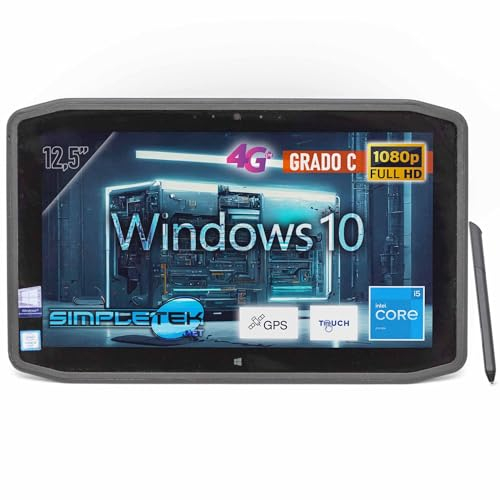 SIMPLETEK - Tablet Rugged 12 i5 Sesta Gen Windows 10 Pro 8GB 480GB Touchscreen con modulo SIM LTE 4G Touch screen Notebook (Ricondizionato)