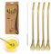 4 pcs Cuillère à Paille en Acier Inoxydable,Paille 304 Inox Réutilisables,Pailles à Boire Cuillère à Filtre,Pailles en Métal, avec cuillère filtrante, Amovible, Brosse,Pour Cocktail,Smoothie Jus(Doré)