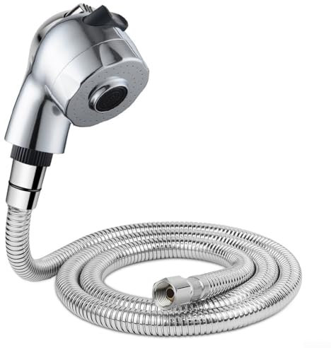 Zilimontt Kit de manguera de tazón de champú y cabezal de pulverizador, conjunto de pulverizador de champú todo en uno, con manguera de 1,1 m para un uso cómodo en salones, kit de rociador de bidé de