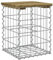 Genérico Wenjingqi Gartenbank Gabionen Holz Kiefer imprägniert 33 x 31 x 42 cm, Braun 834328