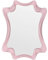 Funerom Petit miroir mural irrégulier, rose ondulé, 40,1 x 30 cm