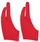 Ipetboom 2pcs Drawing Glove for Women Two Finger Painting Glove Left Hand Half Finger Thin Breathable for Sketch
