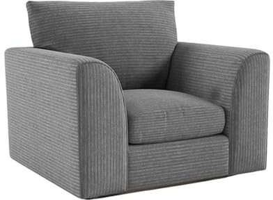 ark future Jumbo Cord Sofa Suite – Sofas with Removable Covers, Medium Firm Foam Seating, Modern Living Room Furniture (Grey, Single Armchair)