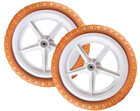 SunsoilGiant 2 Stück Ersatzrad Luftlose Reifen für 12 Zoll Kinder Laufrad Eva Schaumstoff Räder Zubehör Pannensicheres Design Strapazierfähige PP Felgen für Balanc