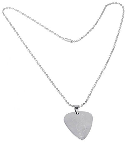 Gitarren Plectrum Halskette, klassische Metall Bass Plektrum Halsketten für Geschenke(E)
