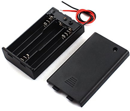 sourcing map ON/OFF Switch Control Spring Loaded 3 x 1.5V AAA Battery Case Holder