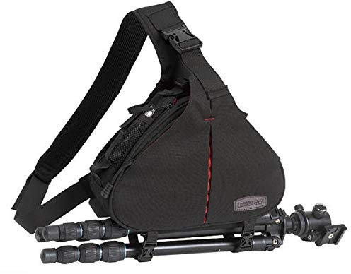 DUBENS Sac bandoulière pour Appareil Photo Reflex numérique Noir