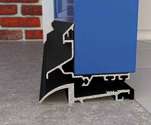 S&Q™ Black Mobility Door Rain Drip Weather Bar Kit Draft Excluder