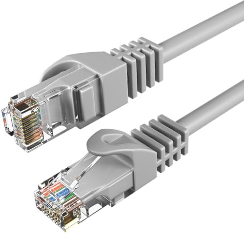 Cables Direct Online Cat6 3M Network Ethernet Patch Cable, 550Mhz Internet Wire, Compatible with PC, Laptop, Modem, Router, TVs, Printer Cord, Consoles for Home and Office, Gray