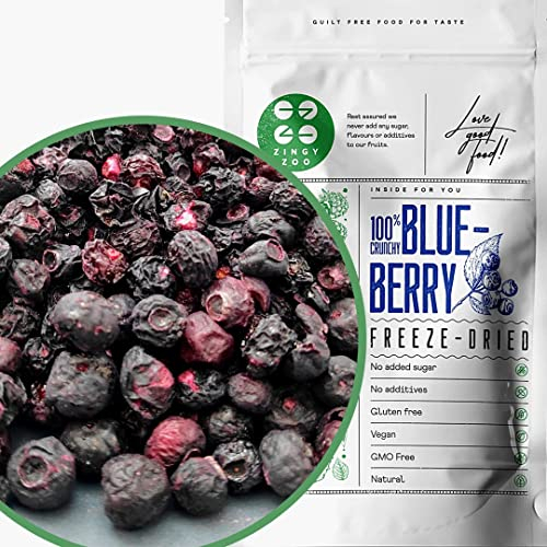 Frutti di Bosco Disidratati Blue Berry Liofilizzati | Mirtilli Selvatici Mirtilli Disidratati | Mirtilli Neri Disidratati Senza Zucchero Secchi | Freschi Polvere di Mirtillo Mulino Mirtillo (100g)