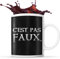 Planetee Mug Répliques (Mug c'est pas Faux V2 Noir)