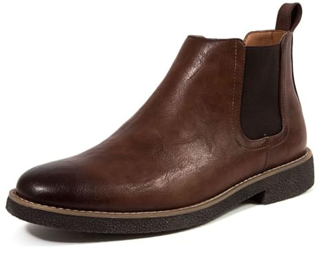 Deer Stags Men's Rockland Dress Comfort Chelsea Boot/Brown/Dark Brown/ 9.5 / Medium