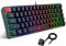 Snpurdiri 60% Prozent Gaming-Tastatur, ergonomische kleine Mini-Gaming-Tastatur, leise kompakte RGB-Tastatur mit Hintergrundbeleuchtung für Windows, PC, Laptop, Gaming (68 Tasten, Schwarz)