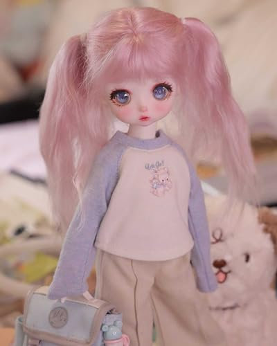 BJD Doll 1/6 Ball Jointed Doll SD Puppe mit BJD Kleidung Perücken Schuhe Make-Up Handgemachtes Puppenspielzeug Mädchen Junge