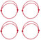 NTEVXZ 4pcs Bracelet Tressé Rouges Réglable Bracelet Rouge Porte Bonheur Réglable Bracelet Corde Pour Hommes Femmes Protection Mauvais œil Bonne Chance