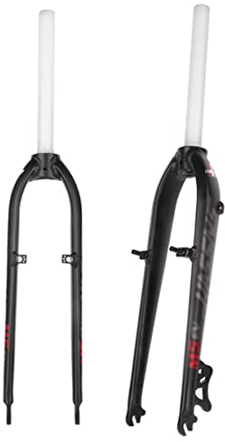 26/27.5 Mountain Bike Rigid Fork 1-1/8 Threadless Straight Tube Bike Front Forks Ultralight Aluminum Alloy Disc/V Brake 100mm QR Bike Rigid Fork