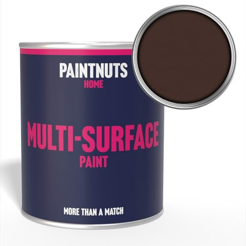 PaintNuts Multi-Surface Paint - RAL-8017 - CHOCOLATE BROWN - 250ml Tin - Gloss Finish
