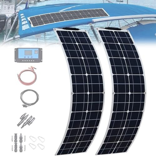 Panel Solar Monocristalino Flexible 400w 800w Kit De Sistema Solar Módulo Fotovoltaico Célula 40a Controlador Conector Fotovoltaico Para El Hogar, Rv, Caravana, Barco Y Otros Cargadores De Batería