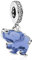 Amuefer Blue Murano Glass Elephant Charms für Armbänder 925 Sterling Silber mit Cubic Zirkonia Anhänger für Halsketten Geburtstag Weihnachten Schmuck Geschenke für Frauen