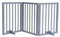 Freistehendes Hundetor, faltbar, Holz, für Treppen, Flure, Türen, 60 cm Höhe (grau, 3 Platten)
