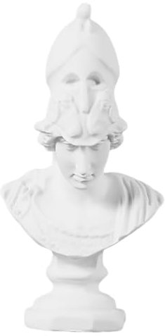 Warmhm Greek Head Statue Mini Athena Sculpture Classic Greek Figure Portrait Bust Figurine Resin Athena Statue Ornament Mini Statue Resin Art Decor Bust Home Decor Statue Realism Crafted Sculpture